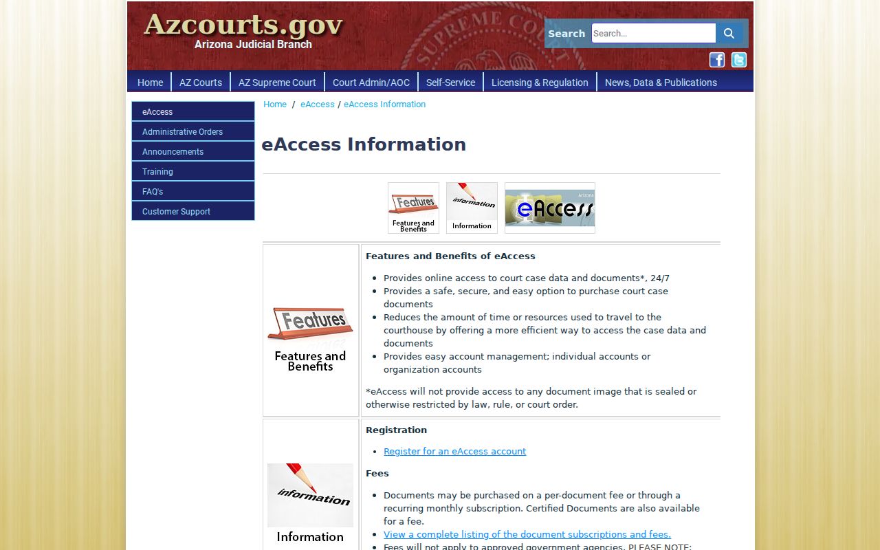 Yavapai County case lookup eAccess information