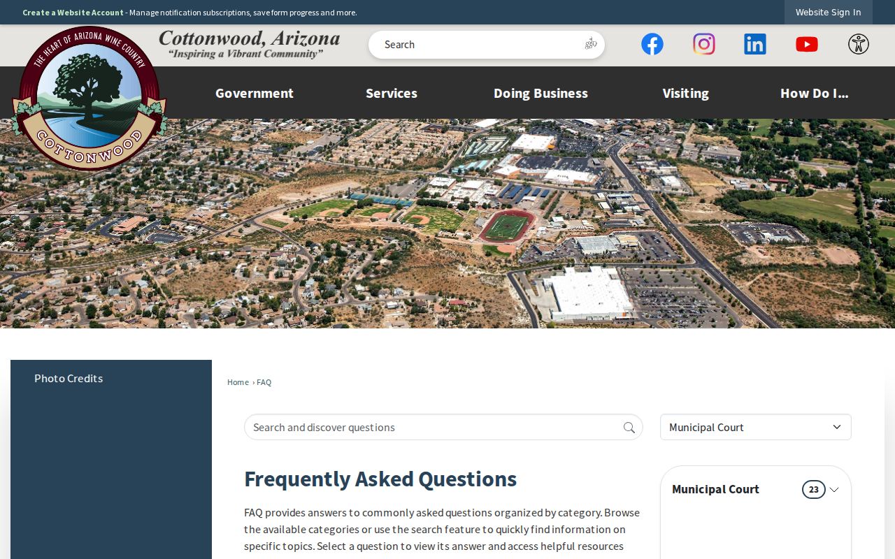Yavapai County Cottonwood traffic ticket docket payment and appeal rules