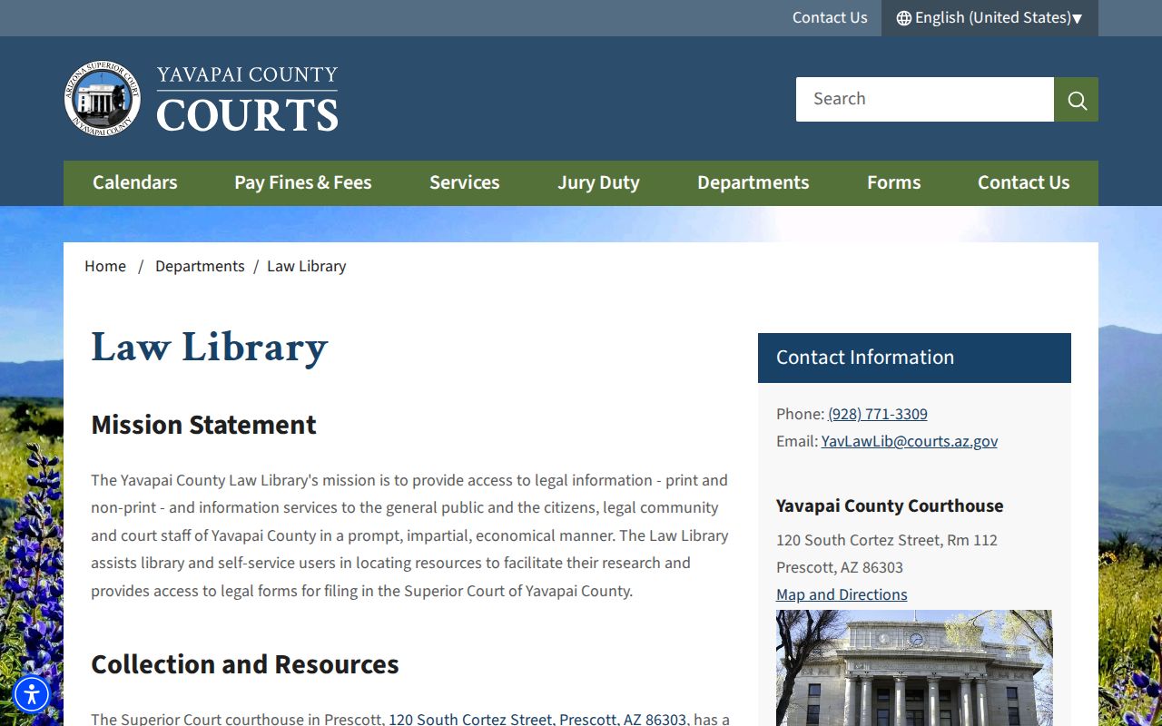 Yavapai County court record public computer access